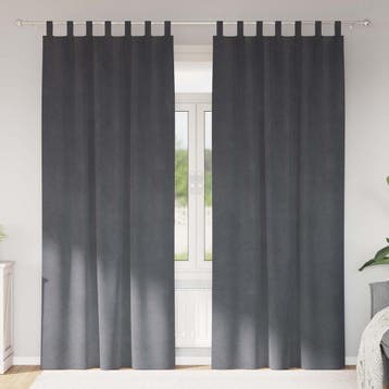 vidaXL Gordijnen 2 st Lichtgrijs 140 x 225 cm fluweel, Verzenden, Nieuw