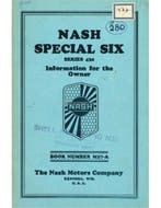 1929 NASH SPECIAL SIX INSTRUCTIEBOEKJE ENGELS, Ophalen of Verzenden