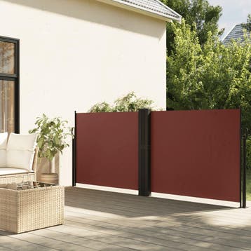vidaXL Windscherm uittrekbaar 140x1000 cm bruin, Verzenden