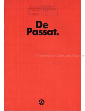 1973 VOLKSWAGEN PASSAT BROCHURE NEDERLANDS