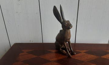 P. Chenet - Statue, Konijn - 14.5 cm - Bronze, Antiek en Kunst, Curiosa en Brocante
