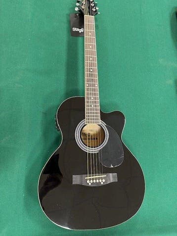 Stagg - SA 20 ACE BLK - - Elektro-akoestische gitaar (Zonder, Nieuw