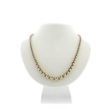 8 karaat jasseron schakelketting, Ophalen of Verzenden, Gebruikt, Geel, Goud