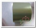 Bedrukt lint Zachtgroen met Gouden opdruk 70 mm 80 cm, Nieuw