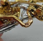 Sans prix de réserve - Broche Argent, or plaqué (18k). -