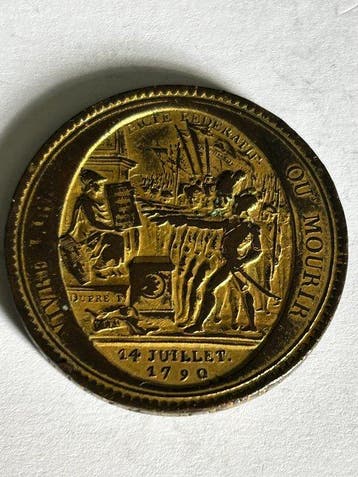 Frankrijk. Monnaie de Confiance. Monneron de 5 Sols 1792 (2