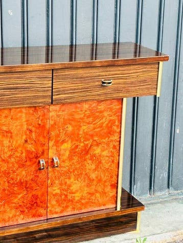 Wandtafel - Hout, Metaal - Art Deco-console