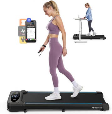 Loopband - Walking pad - Wandelband - 1-6 km/u - Zwart - MER, Verzenden, Nieuw