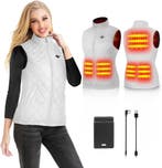 Verwarmd Vest 5 zones - Retour deal, -29% voor snelle bes..., Kleding | Dames, Bodywarmers, Verzenden, Wit, Nieuw, Maat 36 (S)