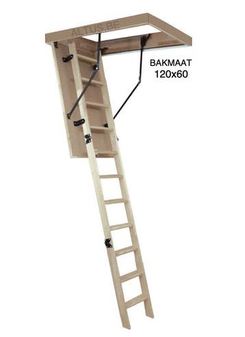 Altrex zoldertrap Woodytrex Budget 120x60cm, Trap, Nieuw, Ophalen of Verzenden, Opvouwbaar of Inschuifbaar