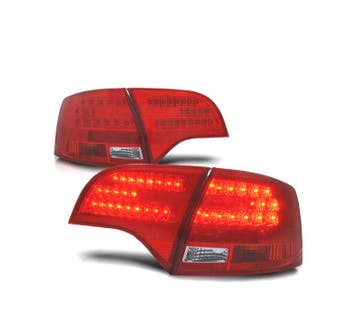 FEUX ARRIÈRE POUR AUDI A4 B7 AVANT 05-08 LED ROUGE CHROMÉ, Verzenden