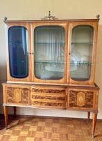 Vitrine - Vitrinekast met ladenkast - Radica, walnoot,