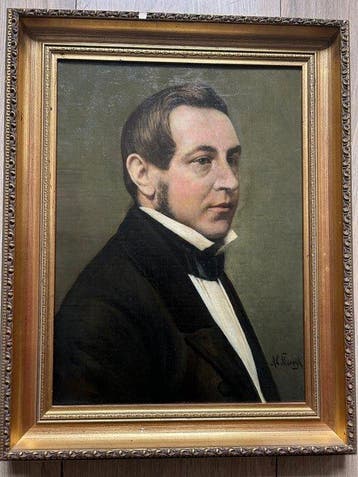 Alexander Cornelis Sleeswijk (1870 - 1945) - Heren portret, Antiek en Kunst