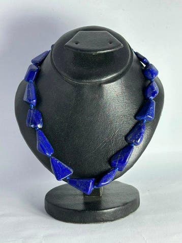 Gepolijste halsketting van lapis lazuli Gepolijste - Hoogte:, Collections