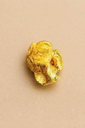 Goud Goud nugget - Hoogte: 8.69 mm - Breedte: 7.24 mm- 1.24