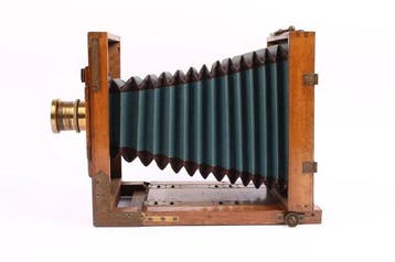 Vintage Wooden Tailboard Camera Emil Busch Rapid Aplanat No, Nieuw