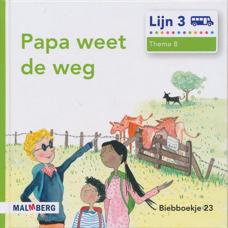 Lijn 3 Biebboekje 23, thema 8, Papa weet de weg, Boeken, Schoolboeken, Verzenden