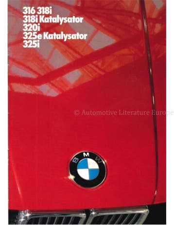 1985 BMW 3 SERIE BROCHURE DUITS