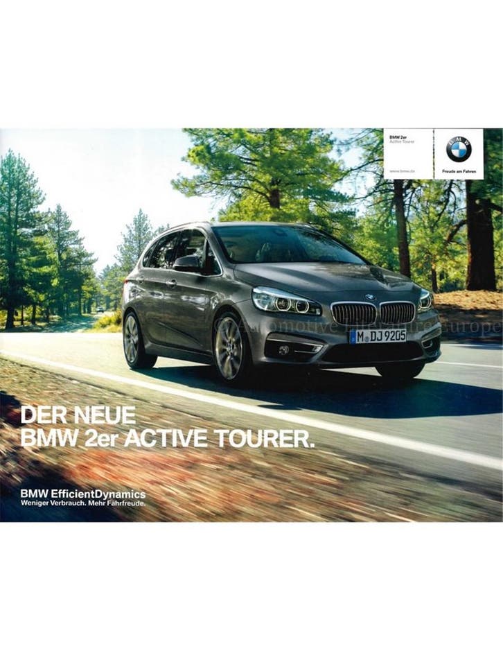 2014 BMW 2 SERIE ACTIVE TOURER BROCHURE DUITS, Livres, Autos | Brochures & Magazines, Enlèvement ou Envoi