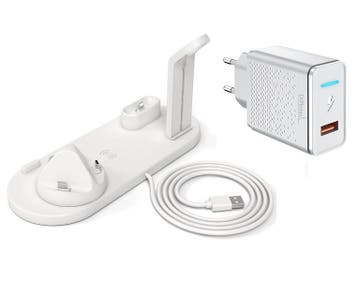 DrPhone Ultimate 5 in 1 Oplaadstation - Draadloos –, Verzenden