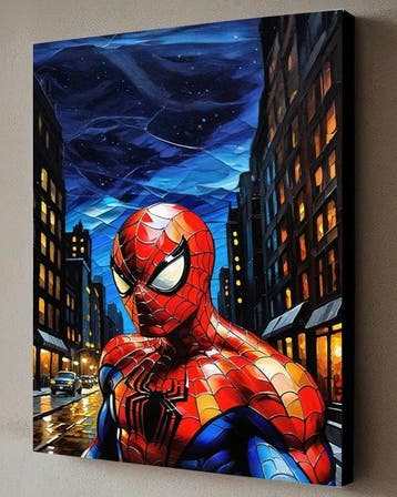 Jacob Hitt - Canvas ready-to-hang - Spiderman - w/COA listed, Nieuw