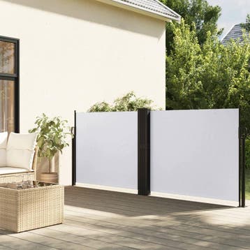 vidaXL Windscherm uittrekbaar 140x1200 cm wit, Verzenden