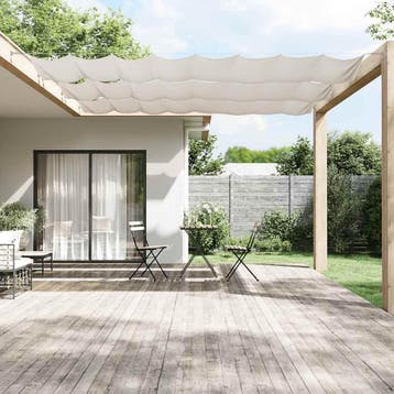 vidaXL Luifel verticaal 140x800 cm oxford stof wit, Tuin en Terras, Verzenden, Nieuw