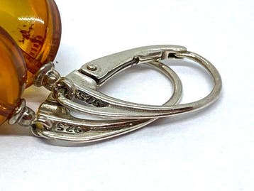 925 Sterlingzilver Baltisch Amber Leverback Hangende
