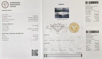 1 pcs Diamant (Naturelle) - 0.23 ct - Rond - D (incolore) -, Bijoux, Sacs & Beauté
