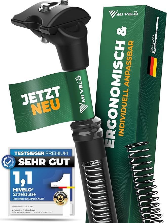 2dekans | MIVELO Geveerde Zadelpen – Verend & Instelbaar –, Fietsen en Brommers, Fietsaccessoires | Overige Fietsaccessoires, Ophalen of Verzenden