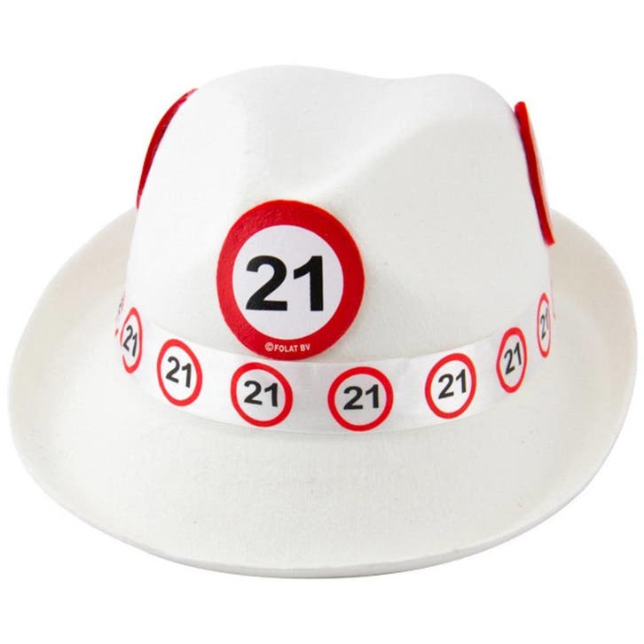 Hoed 21 Jaar Verkeersbord, Hobby & Loisirs créatifs, Articles de fête, Envoi