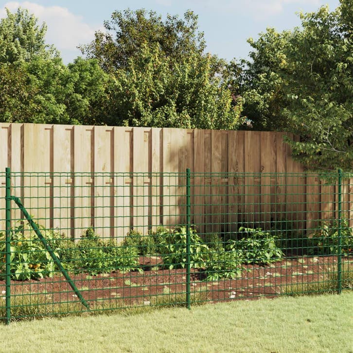vidaXL Draadgaashek met flens 0,8x25 m groen, Jardin & Terrasse, Clôtures de jardin, Envoi