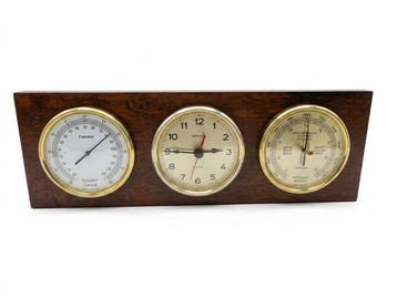 INPROCO - Weerstation - Messing, Glas, Hout - INPROCO Duitse