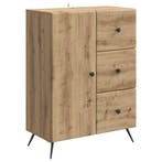 vidaXL Dressoir Artisanaal eiken 66 x 34,5 x 90 cm Bewerkt, Verzenden, Nieuw