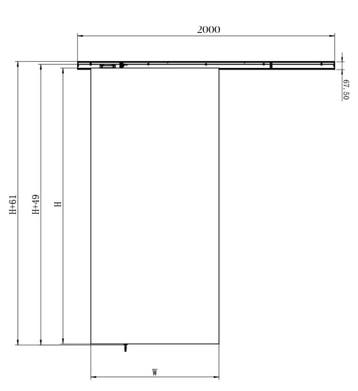 Wit Modern Schuifdeursysteem 200/240cm wandmontage, Ophalen of Verzenden, Nieuw, IJzer, Schuif of Grendel