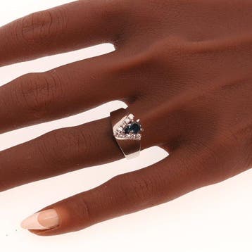 Ring - 18 karaat Witgoud - Diamant - Vintage NOS 1970, Nieuw