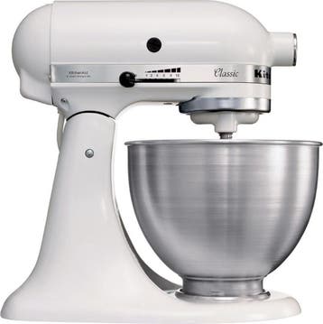 Kitchenaid 5K45SSEWH Keukenmachine K45  - 4.3 L mengkom -, Verzenden