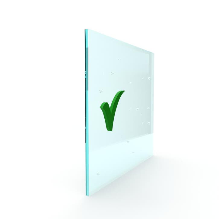 Blank gehard veiligheidsglas met anti-kalk coating - 8 mm, Doe-het-zelf en Bouw, Glas en Ramen, Nieuw, Verzenden