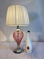 Tafellamp - Glas, Metaal, Textiel, Plastic