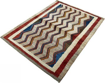 Met de hand geknoopte designer Gabbeh-tapijt - Vloerkleed -
