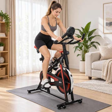 vidaXL Spinbike Vexor Sport 120 kg Zwart en Rood 46 x 105 x, Verzenden, Nieuw