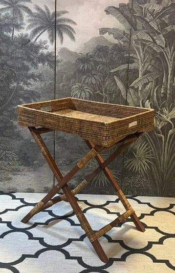 Flamant - Bijzettafel - Rattan, Hout - Birma riet,
