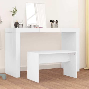 vidaXL Kaptafelkruk 70x35x45 cm bewerkt hout wit, Maison & Meubles, Tabourets, Verzenden