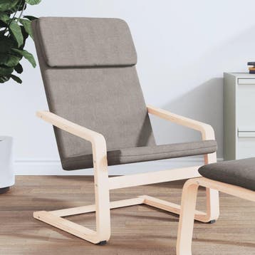vidaXL Relaxstoel stof taupe, Verzenden, Nieuw