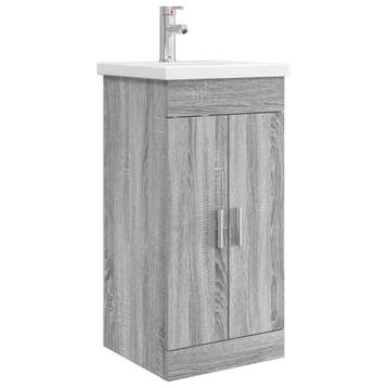 vidaXL Badkamer Vanity met Wastafel Grijs Sonoma 42 x 40 x, Verzenden, Nieuw