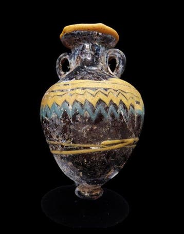 Oud-Egyptisch - Amforische vorm in multicolor glas -