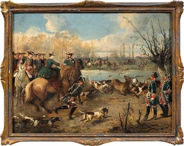 Jean-Adolphe Beaucé (1818-1875) - Deer Hunt, Antiquités & Art, Art | Peinture | Classique