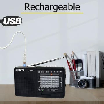 D-328 Draagbare Noodradio - Herlaadbaar 500mAh Batterij - AM, Verzenden