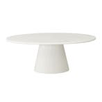 Eettafel Ovaal Maya Microcement Kegelpoot 200 cm Wit, Verzenden, Nieuw, Industriële meubels, Ovaal