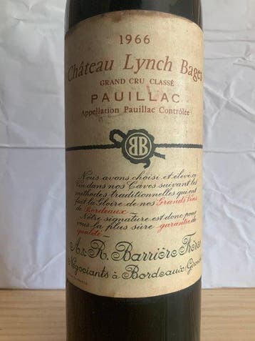 1966 Chateau Lynch Bages - Pauillac 5ème Grand Cru Classé -, Verzamelen, Wijnen, Nieuw